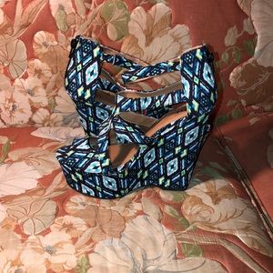 Size 9 Multicolor Wedges